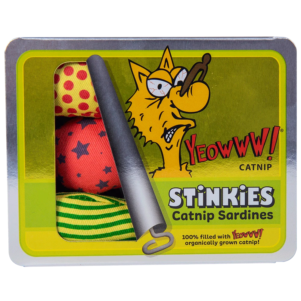 Jucării pentru pisici în formă de sardine, cu catnip – Yeowww! Stinkies Catnip Sardines Trio - imagine 1