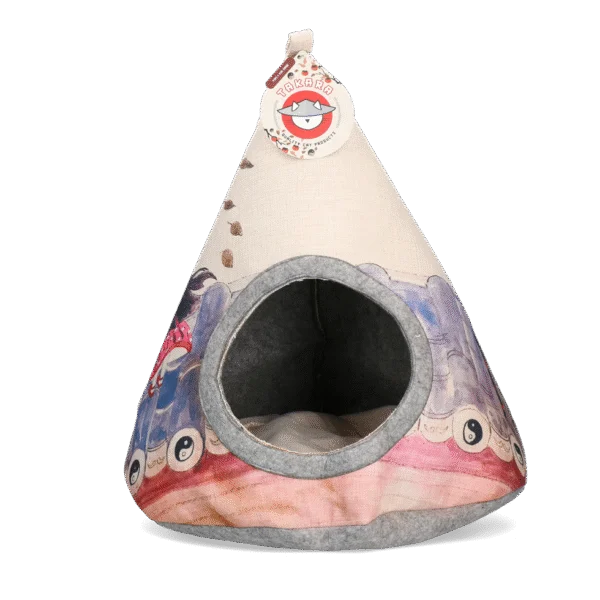 Cort pentru pisici cu pernă, 42 x 56 cm – Takara Tipi Yin Yang