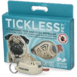Dispozitiv cu ultrasunete împotriva căpușelor și puricilor pentru câini și pisici, bej – Tickless Pet