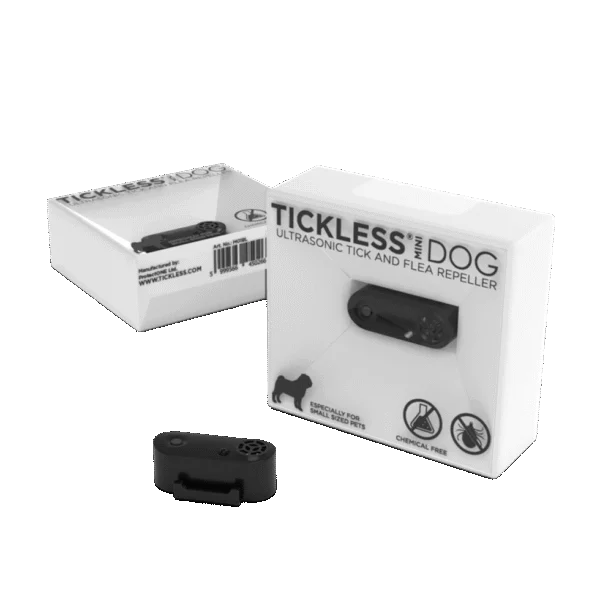 Dispozitiv cu ultrasunete împotriva căpușelor și puricilor pentru câini de talie mică, reîncărcabil, negru – Tickless Mini Dog