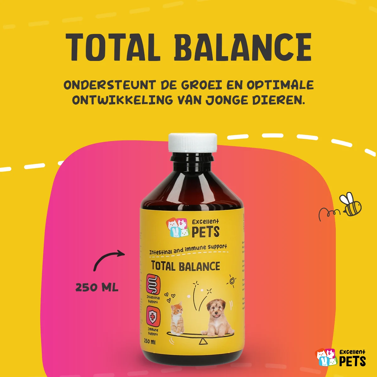 Supliment lichid pentru câini și pisici, 250 ml – Excellent Pets Total Balance - imagine 2