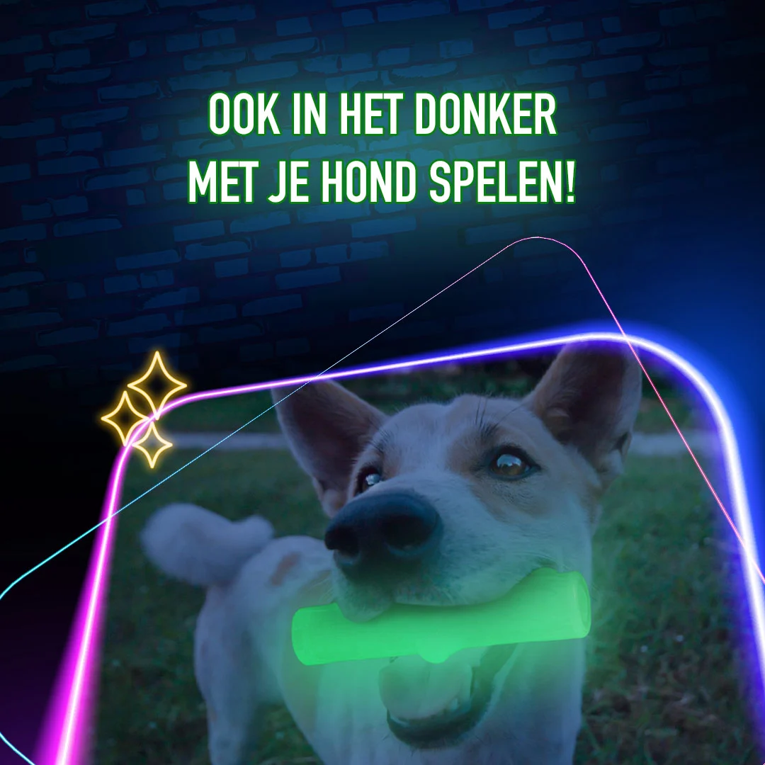 Băț de joacă luminos pentru câini – 2 Glow Cracking & Tracking Stick - imagine 5
