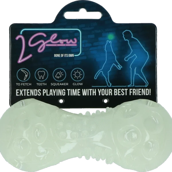 Os de joacă luminos pentru câini – 2 Glow Bone of it's Own