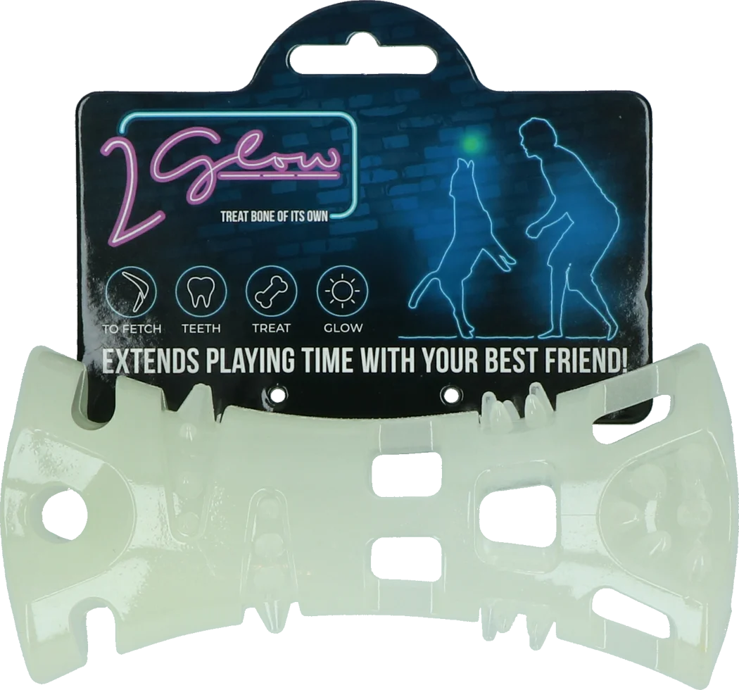 Os de joacă luminos pentru câini – 2 Glow Treat Bone of it's Own - imagine 1