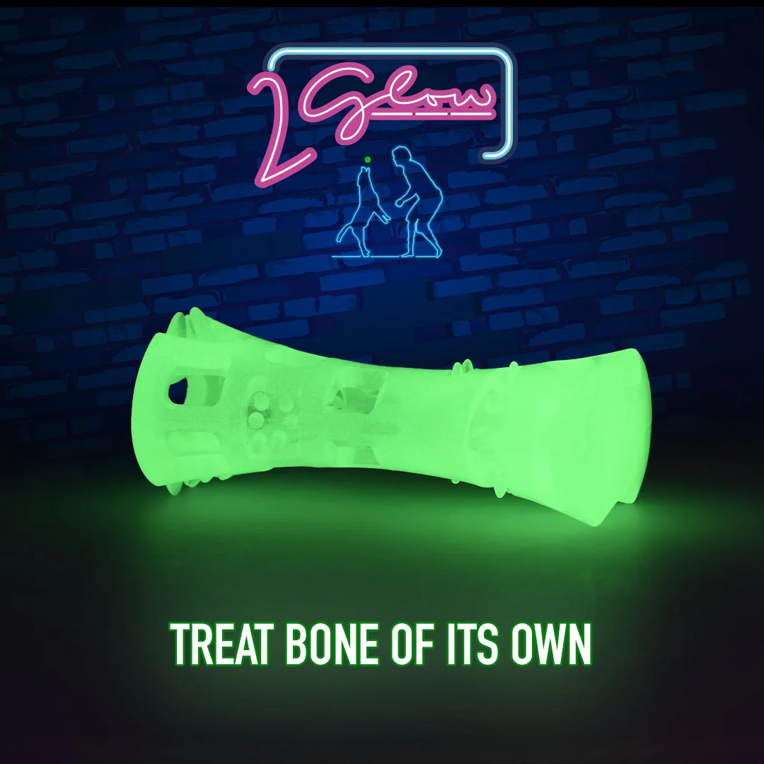 Os de joacă luminos pentru câini – 2 Glow Treat Bone of it's Own - imagine 3