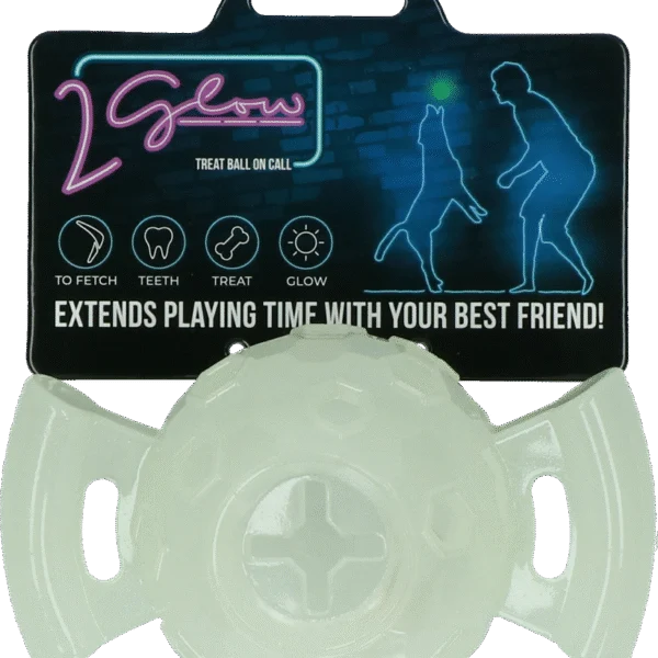 Minge pentru câini luminoasă pe întuneric – 2 Glow Treat Ball on Call