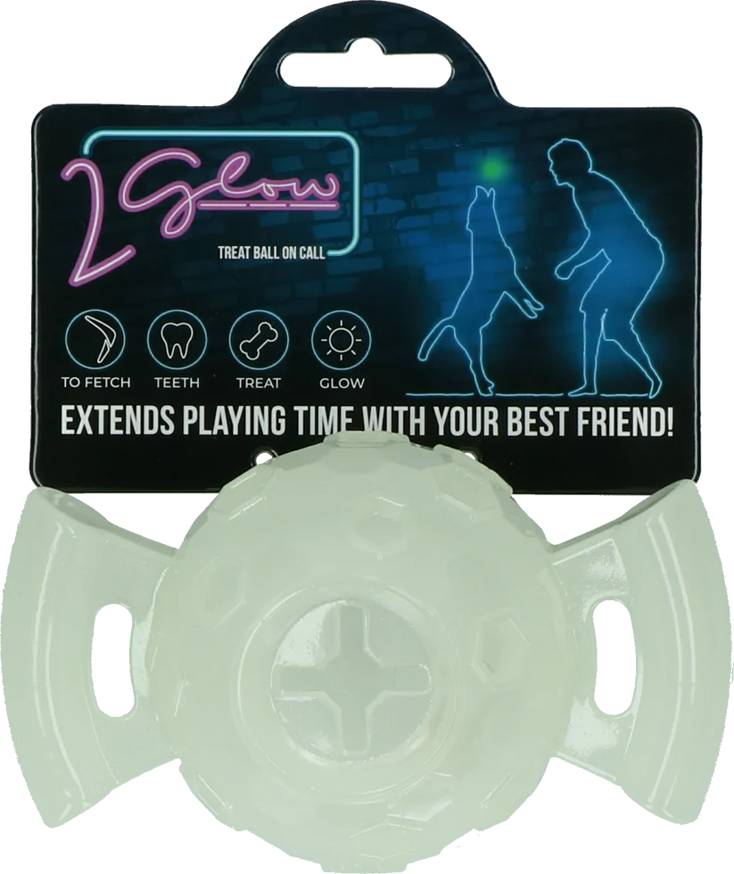 Minge pentru câini luminoasă pe întuneric – 2 Glow Treat Ball on Call - imagine 1