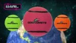 Minge de tenis cu chițăitoare și margine de cauciuc, portocalie L, 7,5 cm – Dog Comets Neutron Star - imagine 3