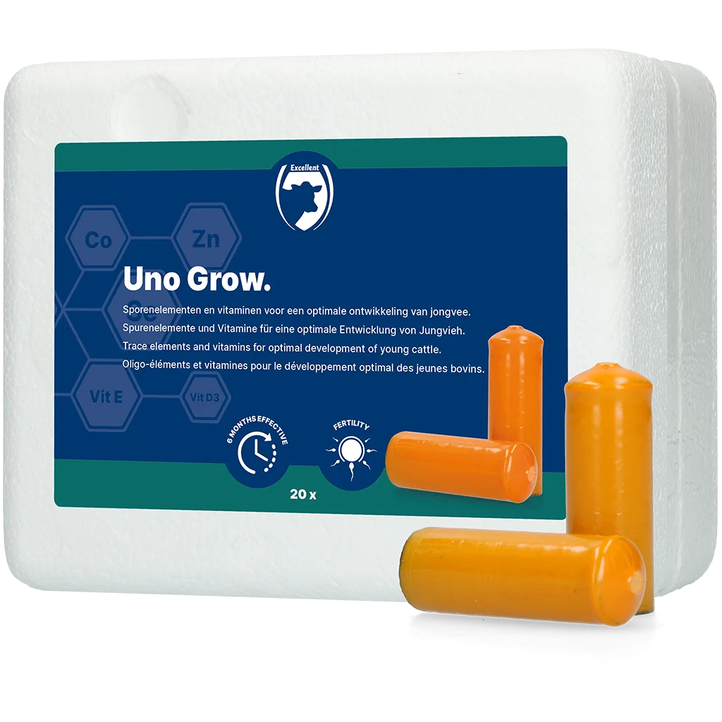 Bolus cu minerale pentru tineretul bovin, 20 x 112 g – Excellent Uno Grow - imagine 1