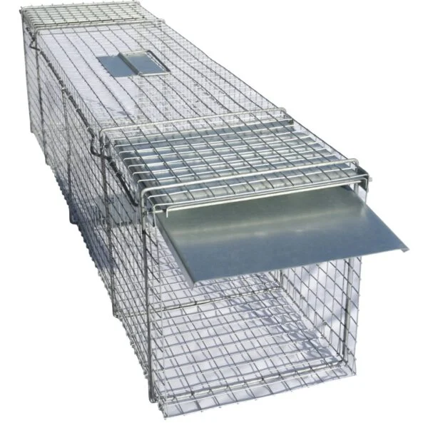 Capcană tip tunel din oțel galvanizat pentru jderi și șobolani, 102 x 20 x 27 cm – Hofman Pest Control