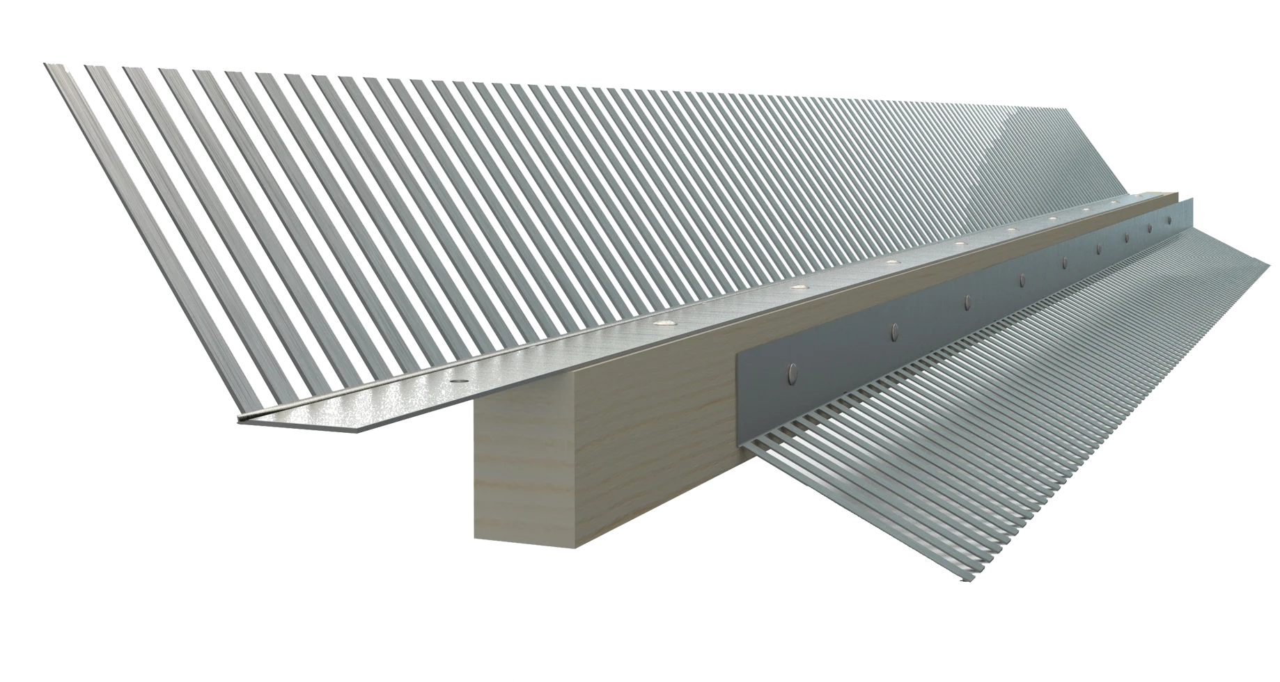 Barieră antipăsări din oțel galvanizat pentru țigle, 1000 mm – VentiStrip - imagine 1