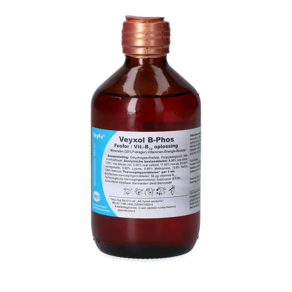 Furaj complementar pentru vaci de lapte cu fosfor și vitamina B12, 250 ml – Veyx Veyfo Veyxol B-Phos - imagine 1