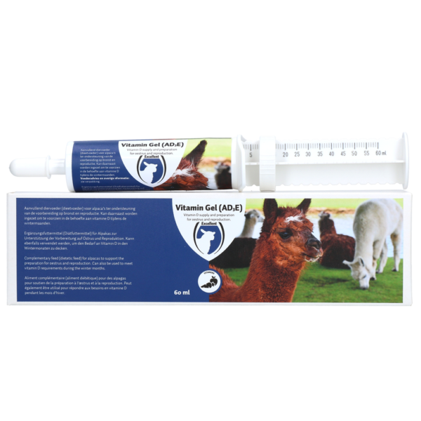 Gel cu vitaminele A, D3 și E pentru alpaca, 60 ml – Excellent Vitamine Gel