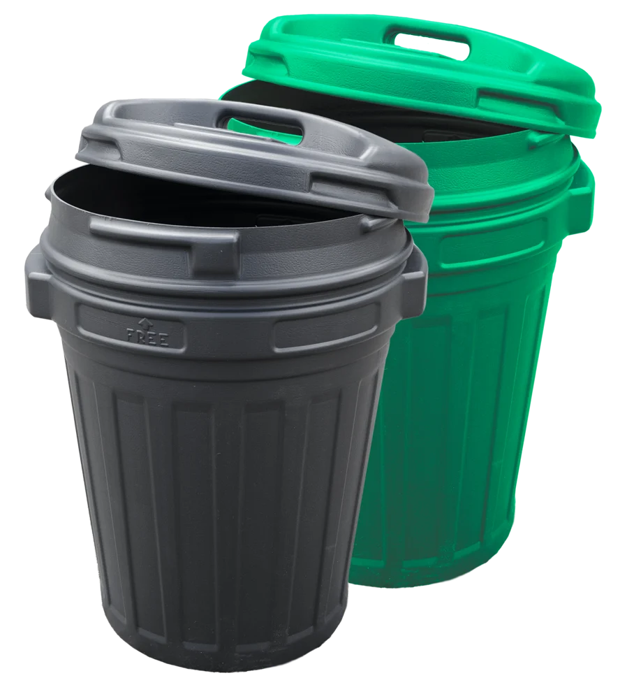 Recipient pentru furaje cu închidere prin rotire, 70 l, negru - imagine 1