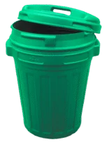 Recipient pentru hrană cu închidere prin rotire, 70 l, verde - imagine 2