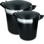 Recipient pentru furaje cu capac și închizătoare, 40 l – Vplast - imagine 2