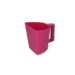 Lopată pentru furaje din plastic cu gradație, 2 l, roz – Vplast Plus