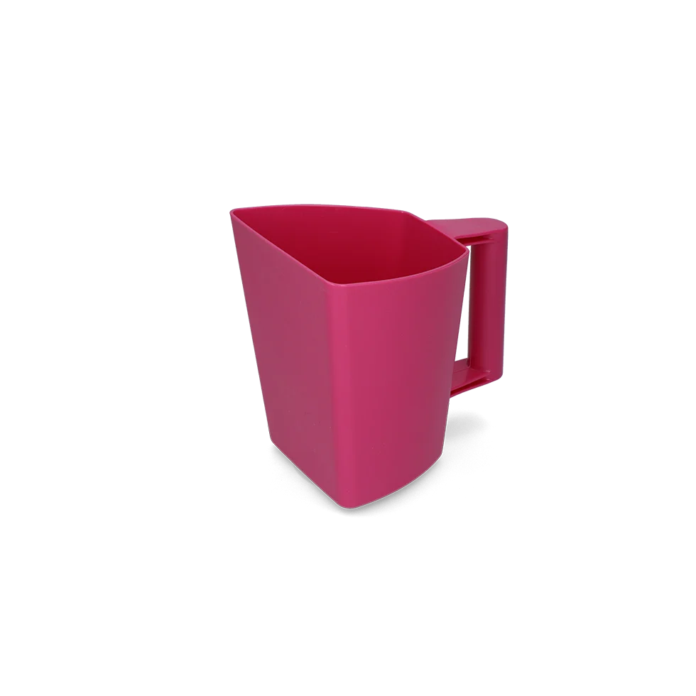 Lopată pentru furaje din plastic cu gradație, 2 l, roz – Vplast Plus - imagine 1