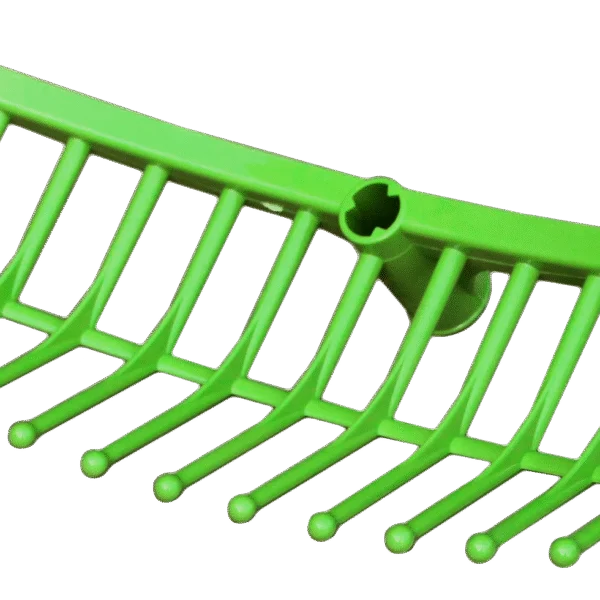 Greblă pentru furaje din plastic verde, diametrul orificiului 26 mm