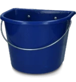 Găleată de furajare cu cârlige de agățare și mâner, 15 l, albastru închis – Vplast