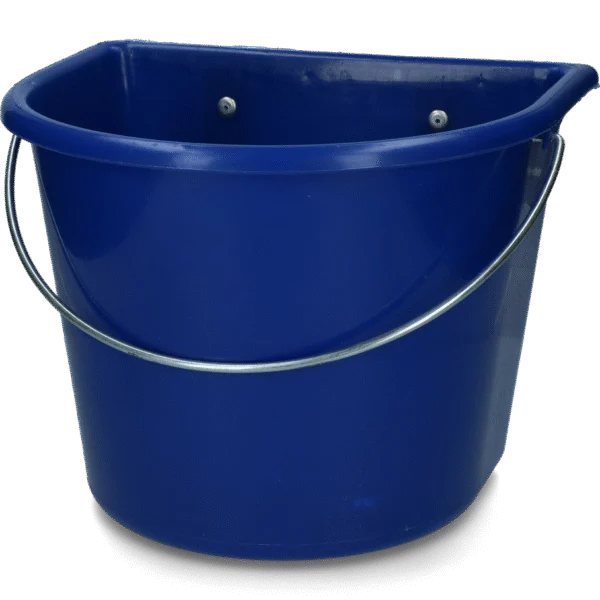 Găleată de furajare cu cârlige de agățare și mâner, 15 l, albastru închis – Vplast