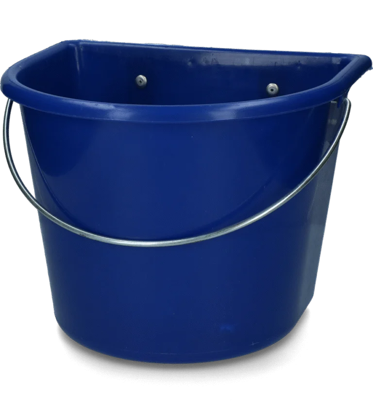 Găleată de furajare cu cârlige de agățare și mâner, 15 l, albastru închis – Vplast
