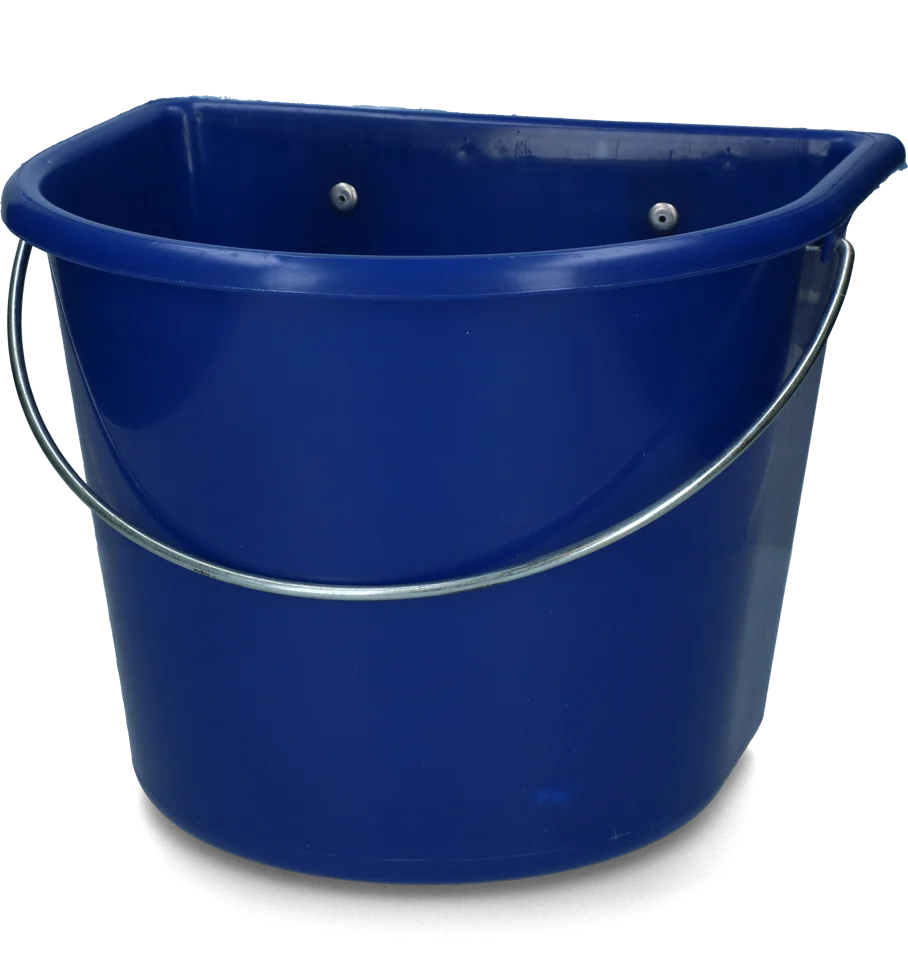 Găleată de furajare cu cârlige de agățare și mâner, 15 l, albastru închis – Vplast - imagine 1