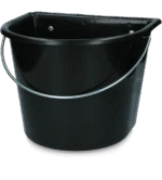Vas de hrană cu cârlige de agățare și mâner, 15 l, negru – Vplast - imagine 2