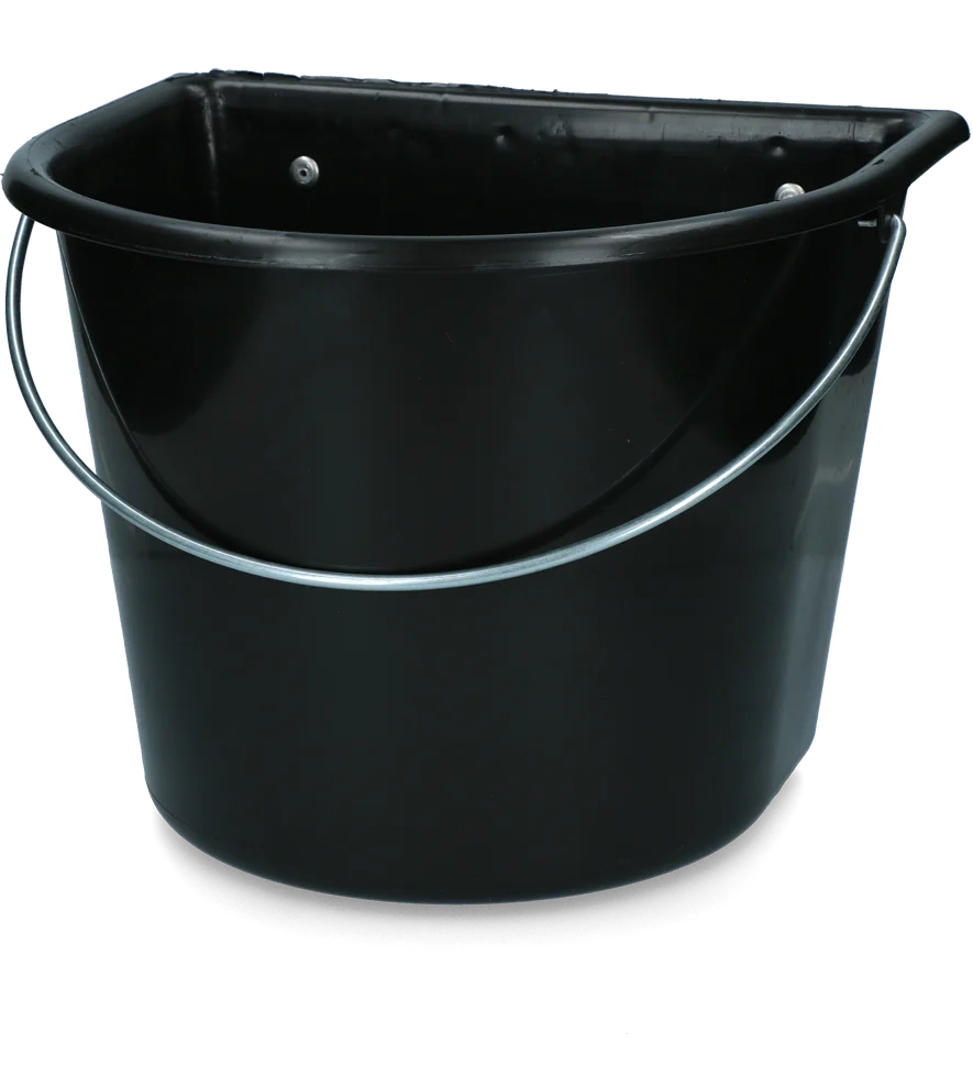 Vas de hrană cu cârlige de agățare și mâner, 15 l, negru – Vplast - imagine 2