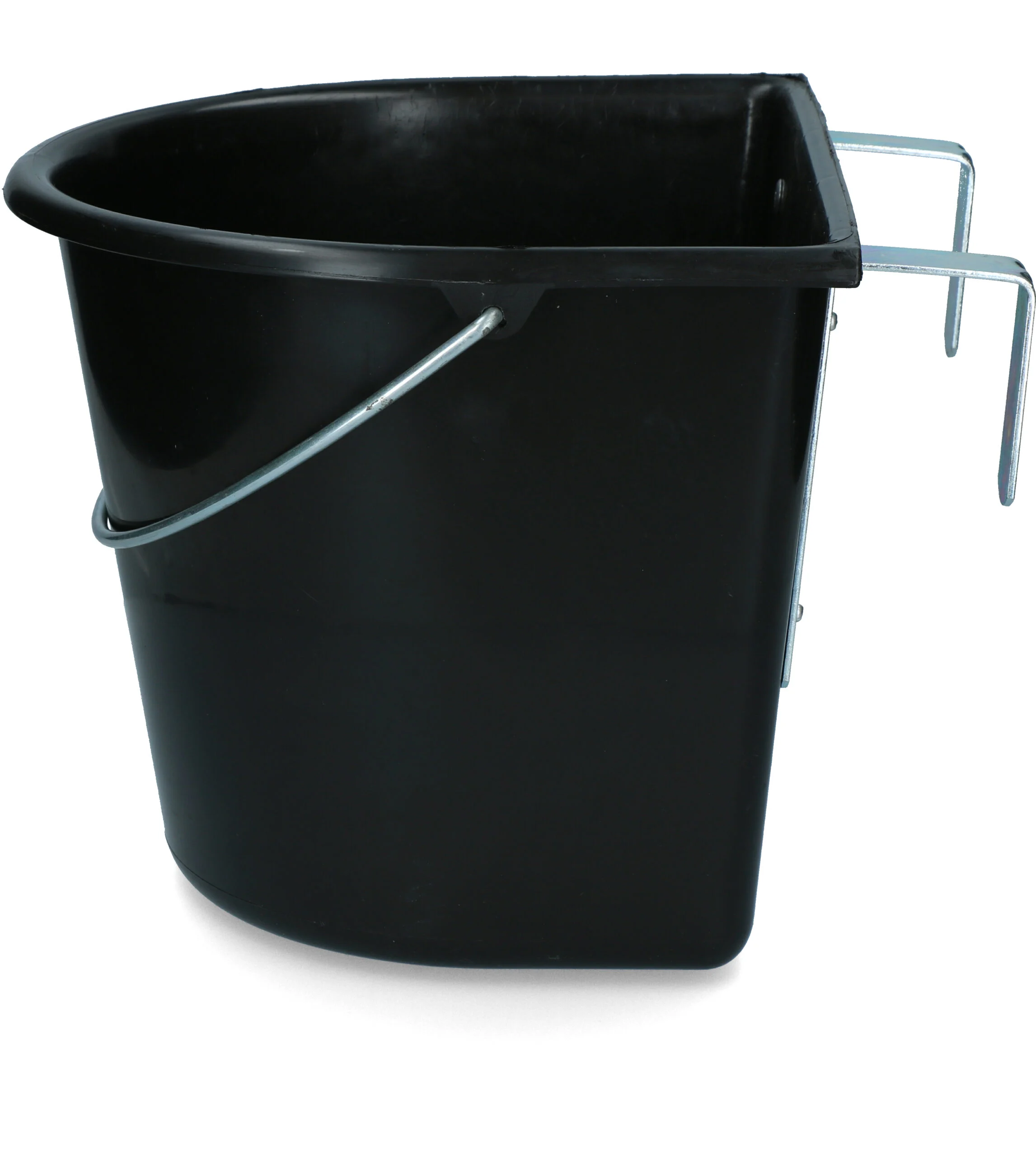 Vas de hrană cu cârlige de agățare și mâner, 15 l, negru – Vplast - imagine 1