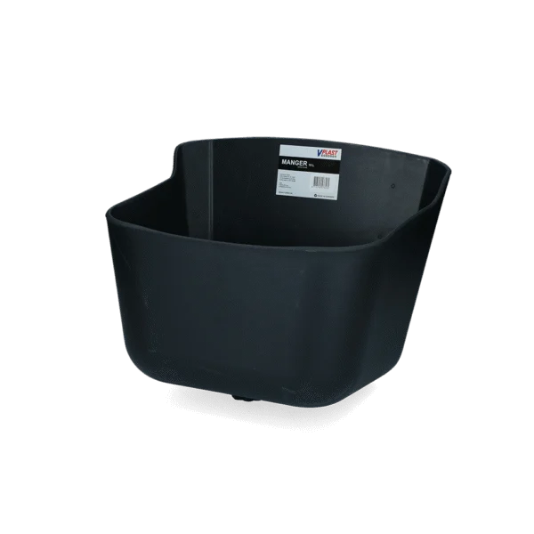 Vas pentru hrană din plastic cu opritor pentru apă, 15 l, negru – Vplast