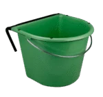 Găleată suspendată pentru furajarea cailor, cu mâner metalic, 15 l, verde închis – Vplast - imagine 2