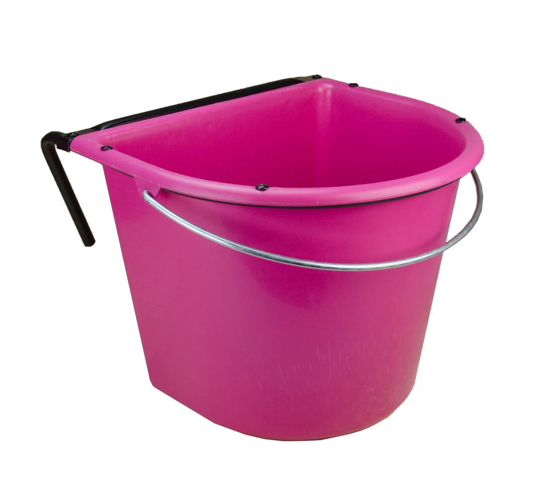 Găleată suspendată pentru cai cu mâner metalic, 15 l, roz – Vplast - imagine 2
