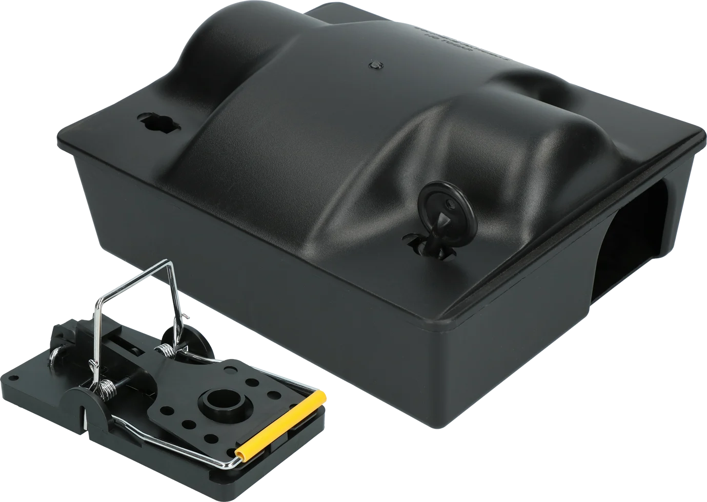 Stație de intoxicare pentru șobolani, cu capcană pentru șobolani și cheie, 23,5 x 19,5 x 10,5 cm – Hofman Pest Control Dual Bait - imagine 1