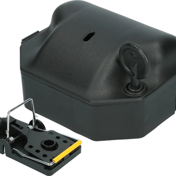 Cutie pentru șoareci cu capcană pentru șoareci și cheie, 12,5 x 10,5 x 6,5 cm – Hofman Pest Control