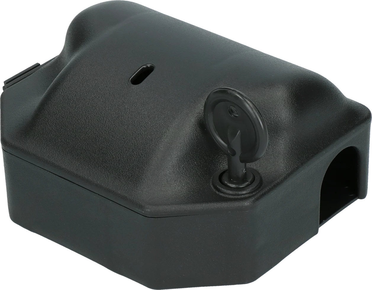VOERD005A.png Cutie pentru șoareci cu capcană și cheie, 12,5 x 10,5 x 6,5 cm – Hofman Pest Control Muis Combi PCO - imagine 1