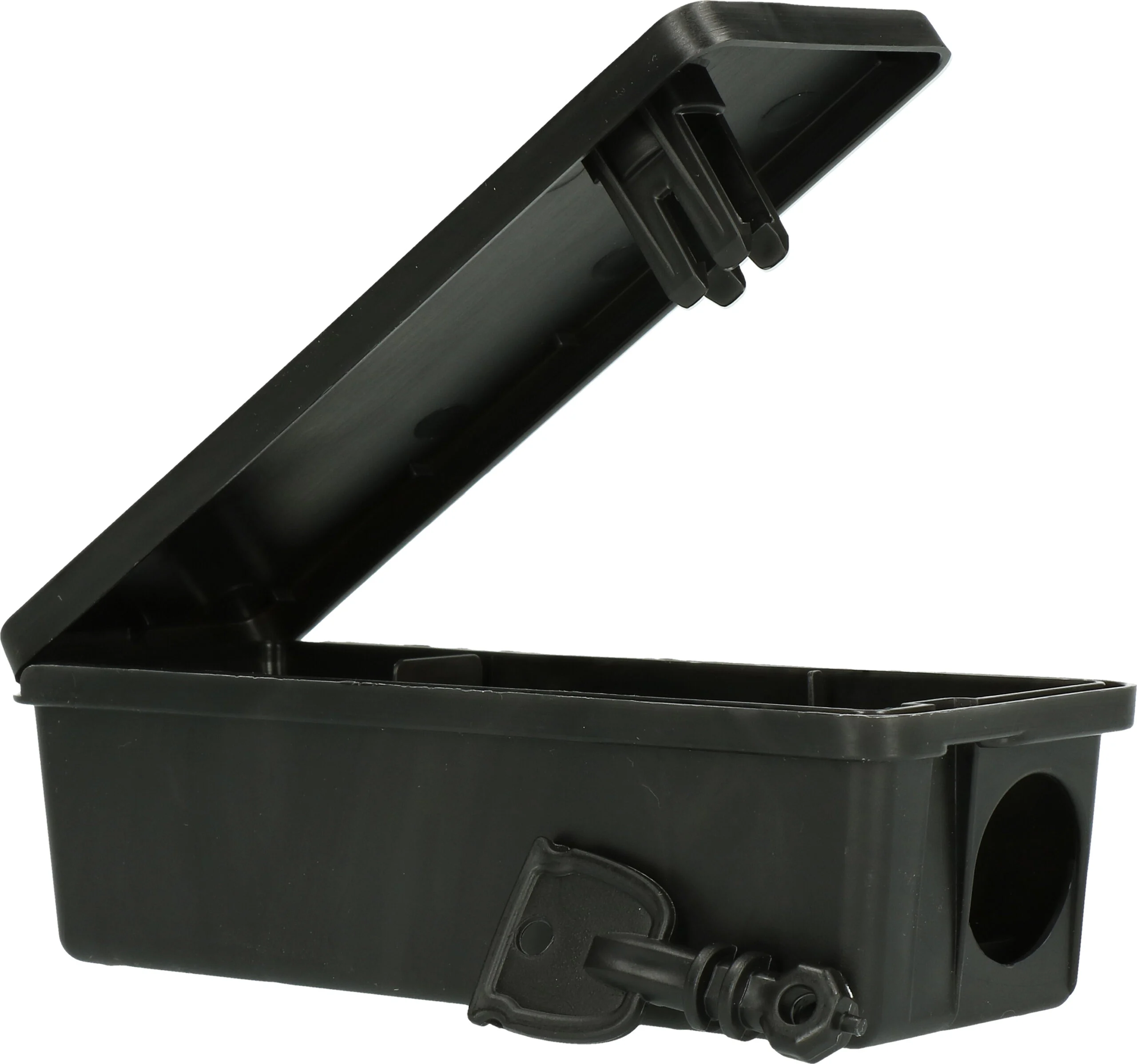 Stație de intoxicare pentru șoareci, în formă de tunel, cu cheie, 17,3 x 6,9 x 5,2 cm – Hofman Pest Control - imagine 2