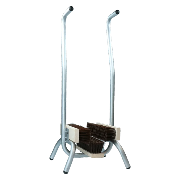 Curățător de încălțăminte de 83 cm, cu suport pentru mână și 3 perii