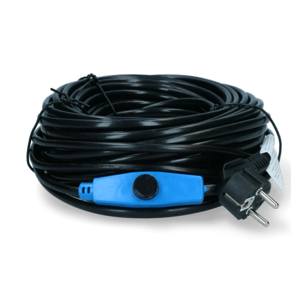Cablu de protecție împotriva înghețului pentru conducte de apă cu termostat, 24 m, 384 W – Gobel