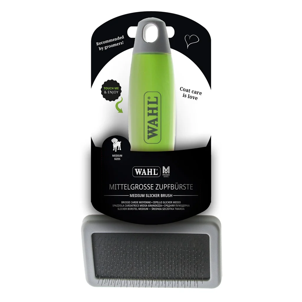 Perie slicker pentru fire desprinse și noduri – Wahl Slicker Borstel Medium - imagine 1