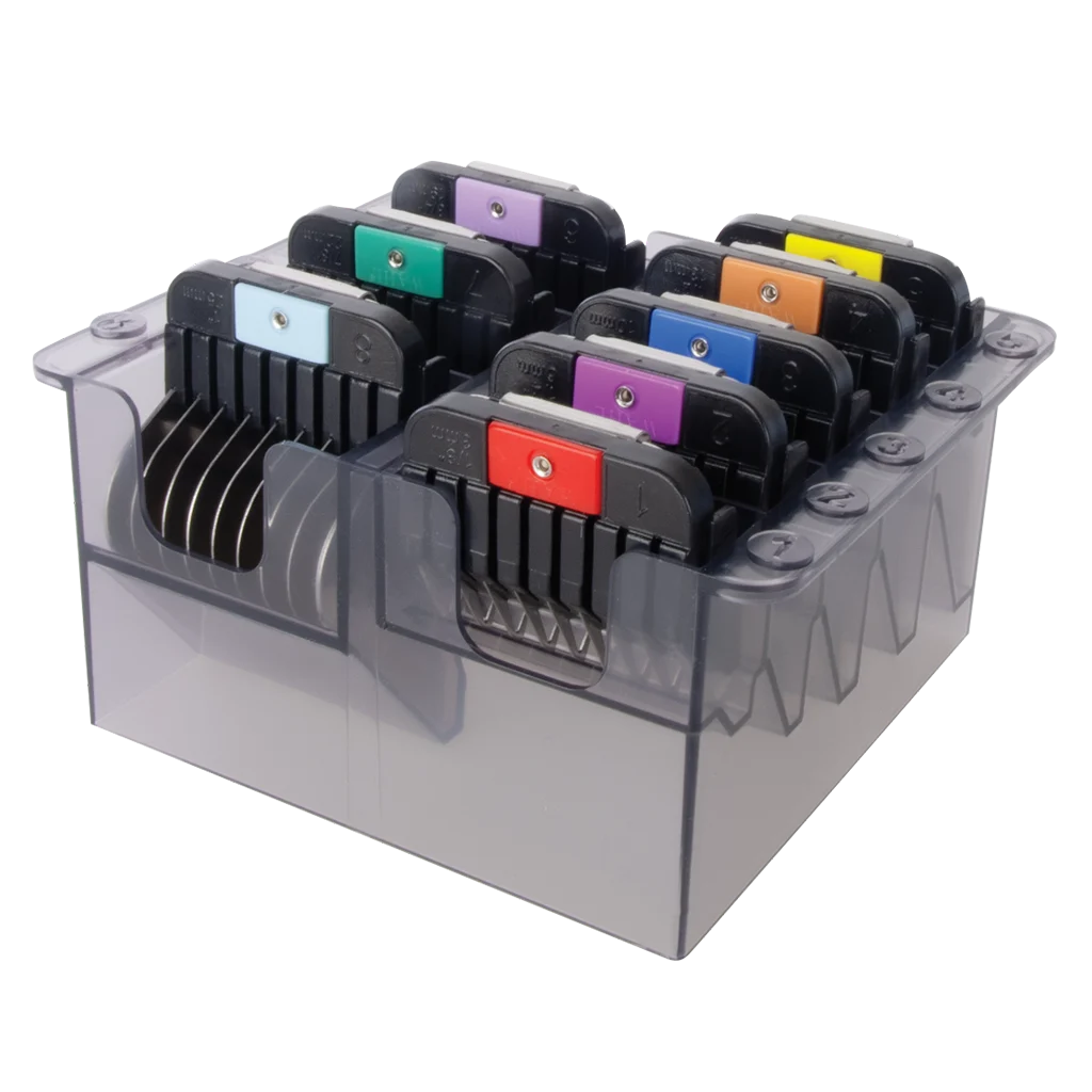 Set de piepteni distanțieri din oțel inoxidabil pentru KMC+, 8 bucăți, 3 până la 25 mm – Wahl - imagine 1