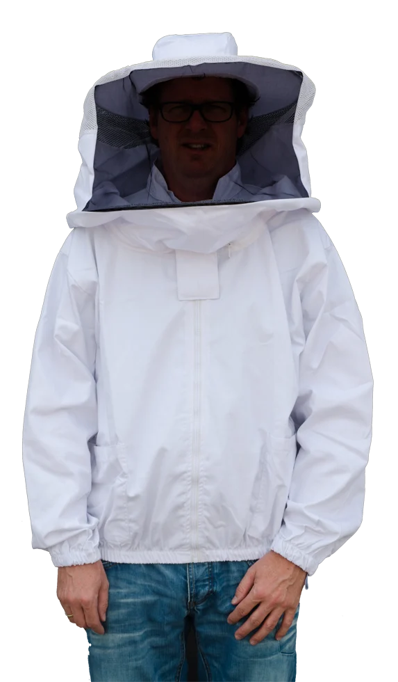 Jachetă apicolă din bumbac cu pălărie și voal, mărimea XXL – Hofman Pest Control - imagine 2