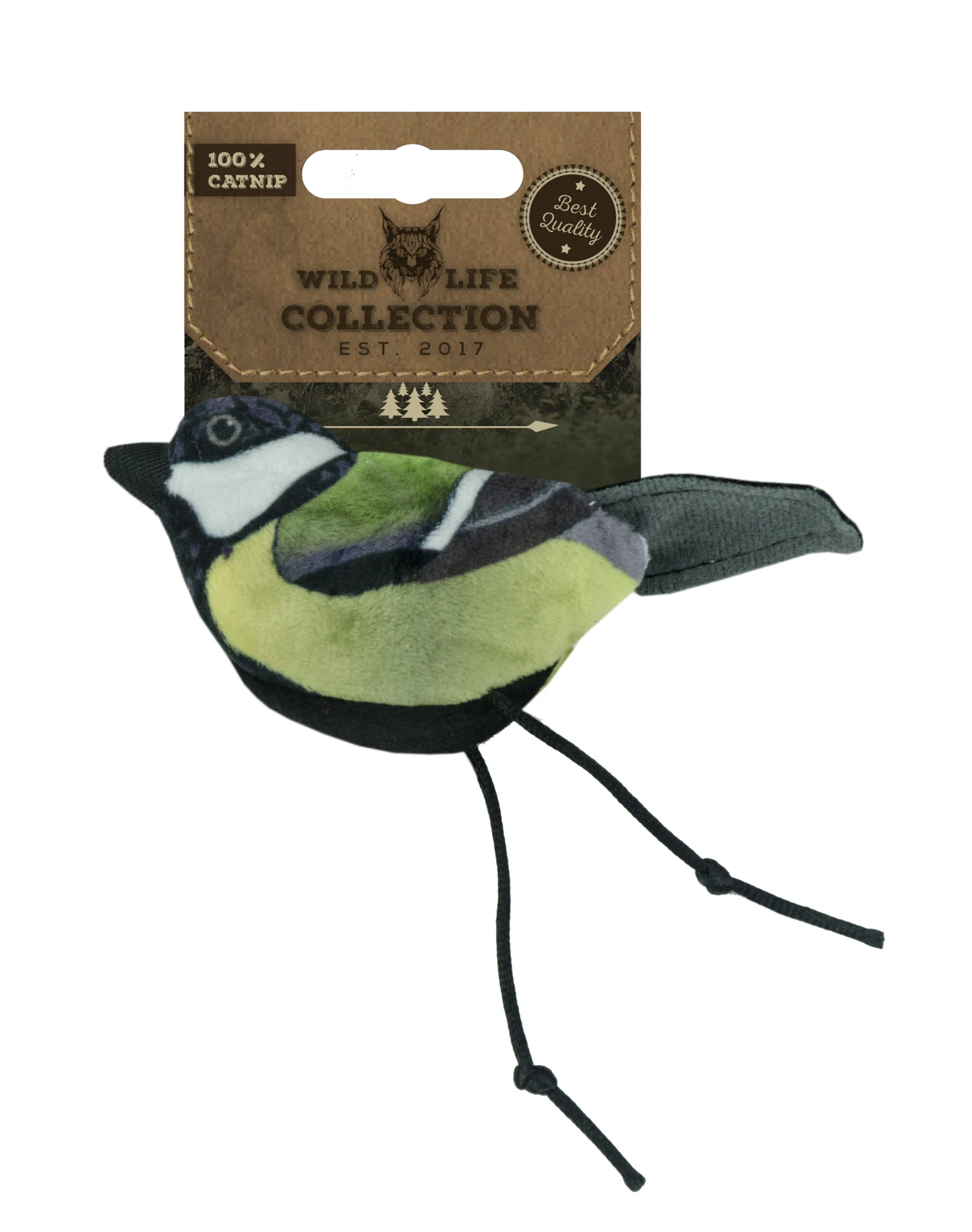 Pasăre de jucărie pentru pisici cu iarbă mâței – Wild Life Collection Cat Koolmees - imagine 1