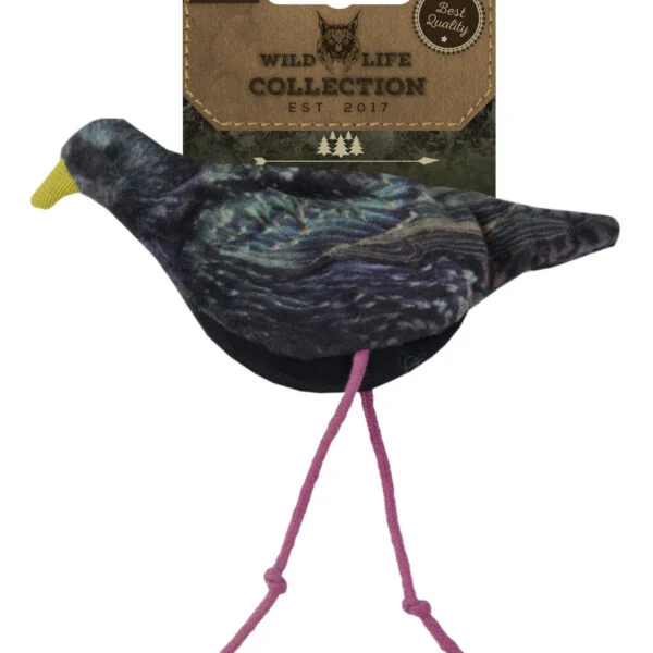 Jucărie pasăre pentru pisici Graur cu iarbă mâței – Wild Life Collection Cat Spreeuw