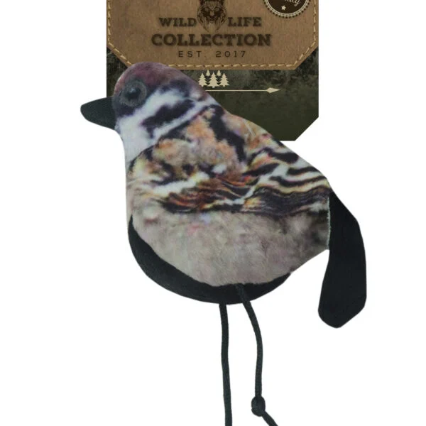 Jucărie pasăre pentru pisici cu iarba mâței – Wild Life Collection Cat Vrăbiuță