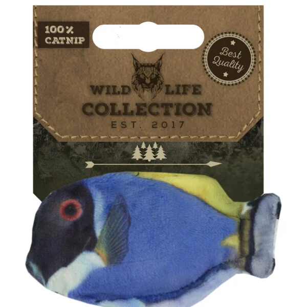 Pește de jucărie pentru pisici cu iarba mâței – Wild Life Collection, pește chirurg albastru