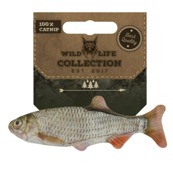 Pește de jucărie pentru pisici, oblete, cu iarbă mâței – Wild Life Collection Cat Oblete