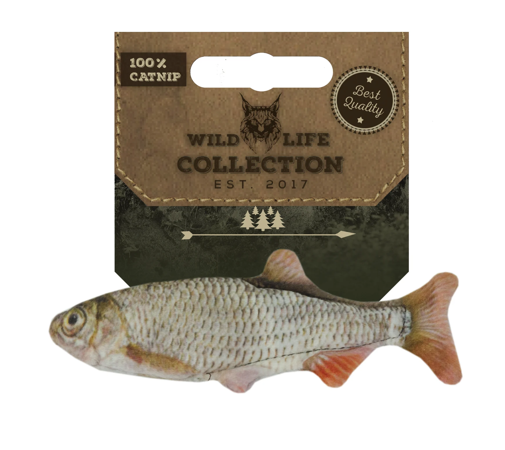 Pește de jucărie pentru pisici, oblete, cu iarbă mâței – Wild Life Collection Cat Oblete - imagine 1