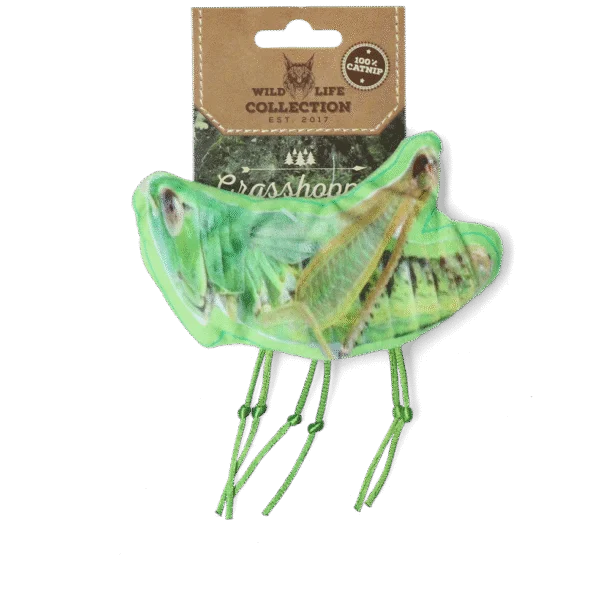 Jucărie pentru pisici în formă de lăcustă cu iarbă-mâței – Wild Life Collection Cat Sprinkhaan
