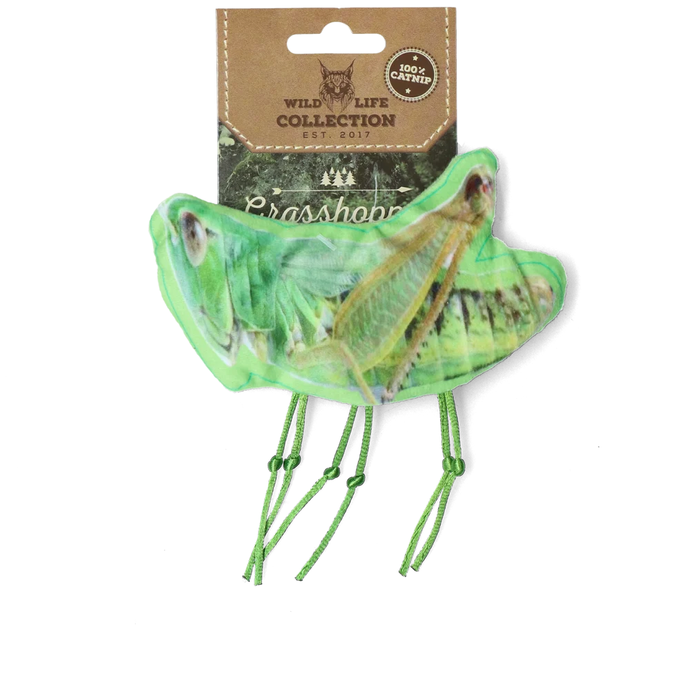 Jucărie pentru pisici în formă de lăcustă cu iarbă-mâței – Wild Life Collection Cat Sprinkhaan - imagine 1